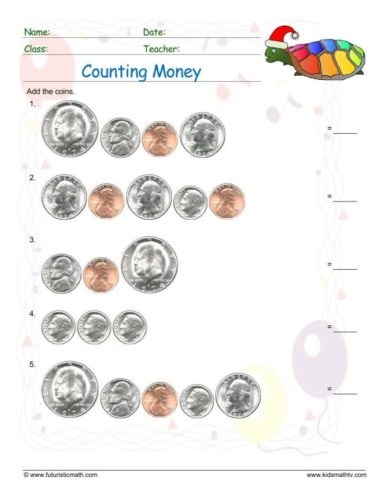 Counting Money worksheet
