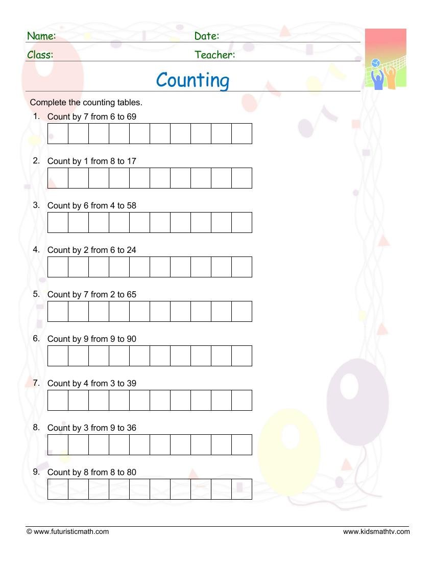 Counting Patterns worksheet