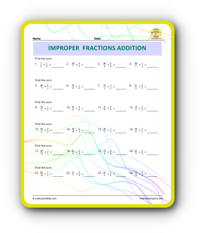 How To Do Fraction Addition worksheet