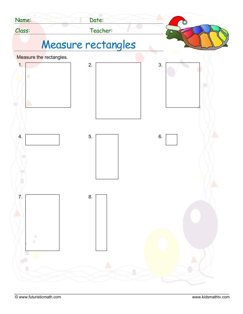 Measure Rectangles worksheet