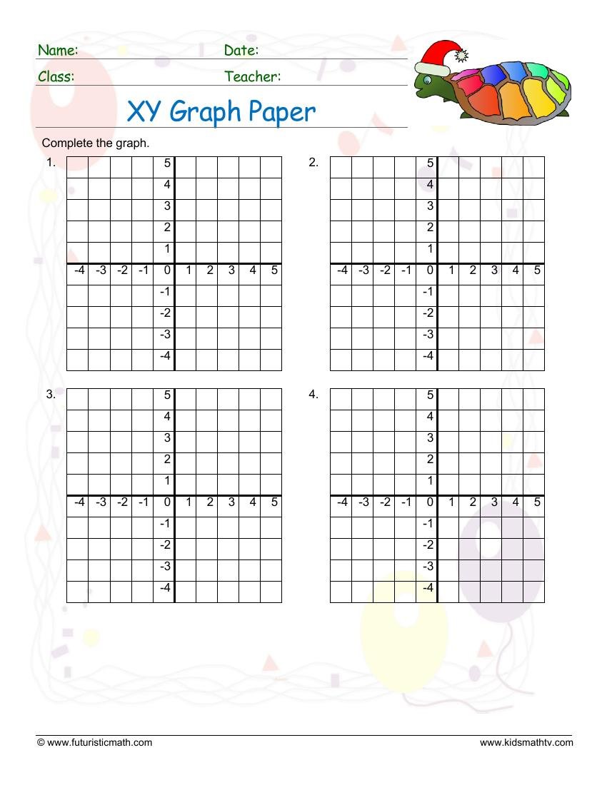 XY Graph Paper worksheet